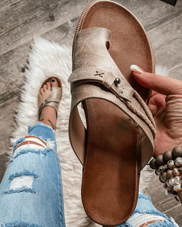 Women's Bohemian Summer Slide Sandals | Flat