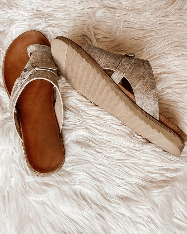 Women's Bohemian Summer Slide Sandals | Flat